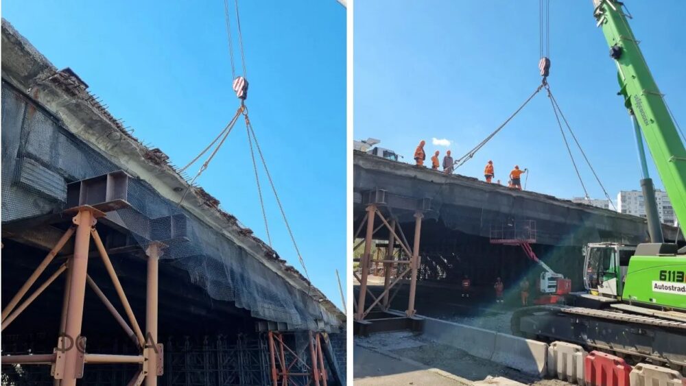Розпочато монтаж нового шляхопроводу біля станції метро «Чернігівська»: коли відновлять рух